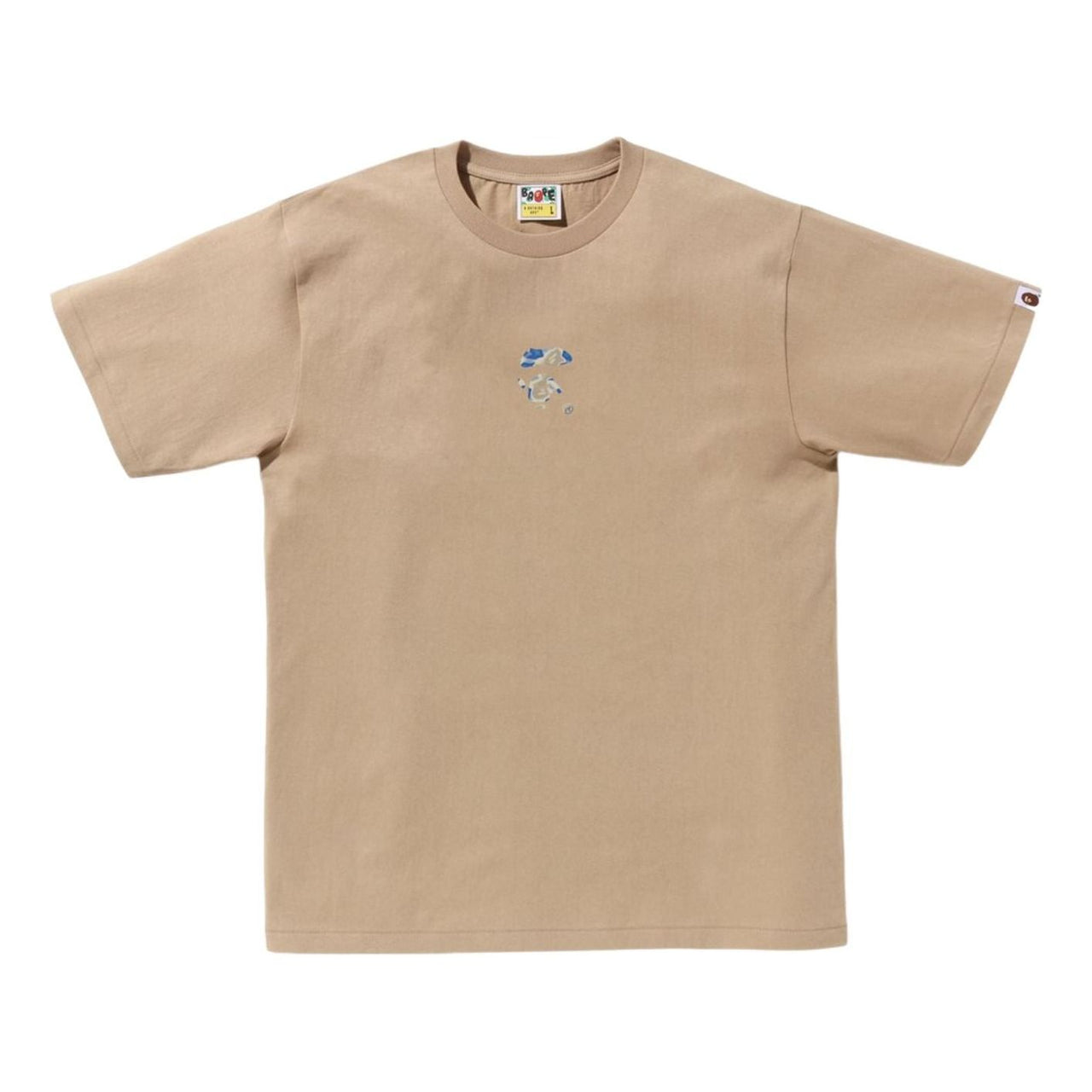 A Bathing Ape Liquid Camo Small Ape Face T-Shirt 'Beige' 1K30-110-306-BGE