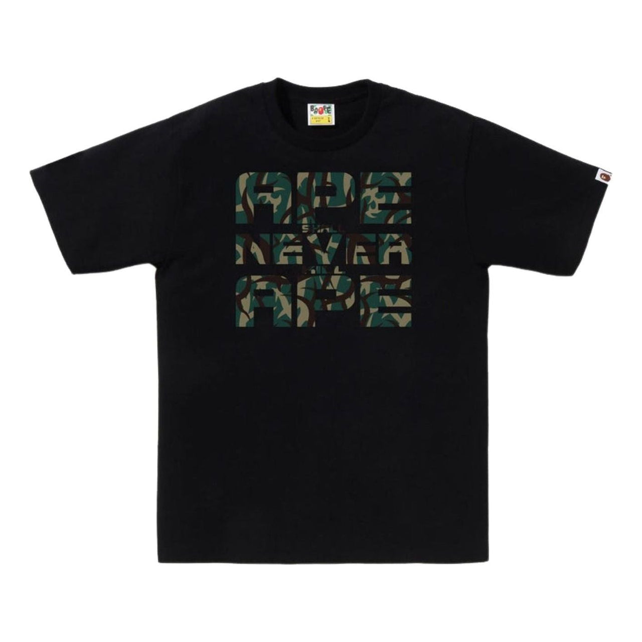A Bathing Ape Trial Camo Asnka T-Shirt 'Black Green' 1L30-110-036-BLKGRN
