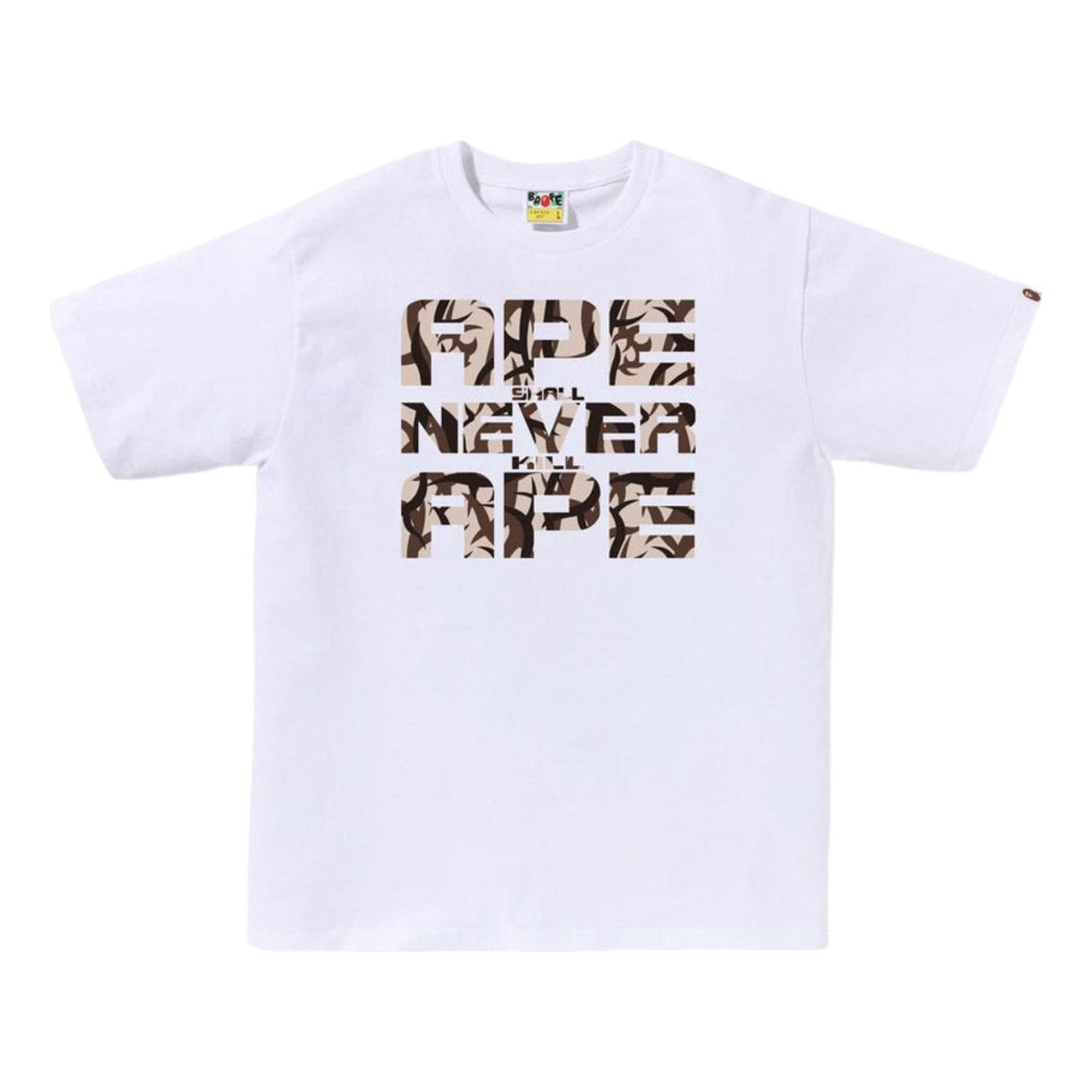 A Bathing Ape Trial Camo Asnka T-Shirt 'White Beige' 1L30-110-036-WHTBGE