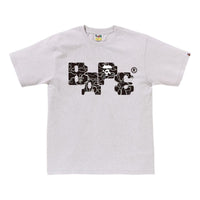 A Bathing Ape Neon Camo 8Bit Bape Logo T-Shirt 'Gray' 1L30-110-041-GRY