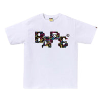 A Bathing Ape Neon Camo 8Bit Bape Logo T-Shirt 'White' 1L30-110-041-WHT