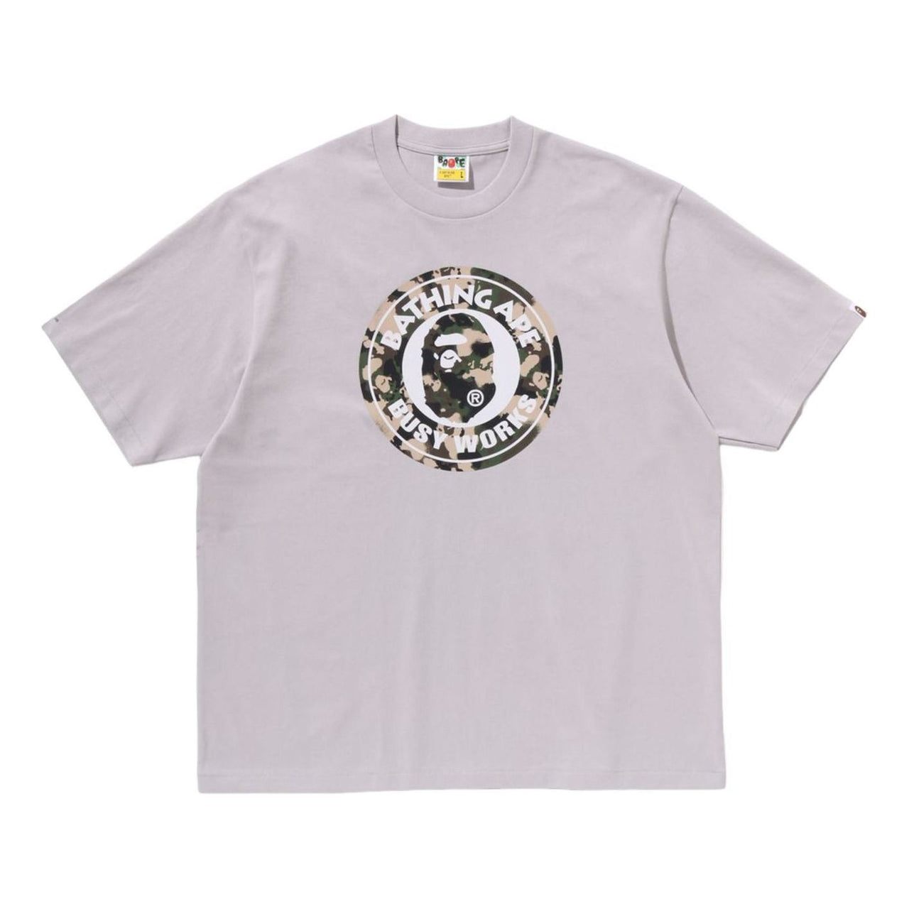 A Bathing Ape Map Camo Busy Works Relaxed Fit T-Shirt 'Gray' 1L30-110-320-GRY