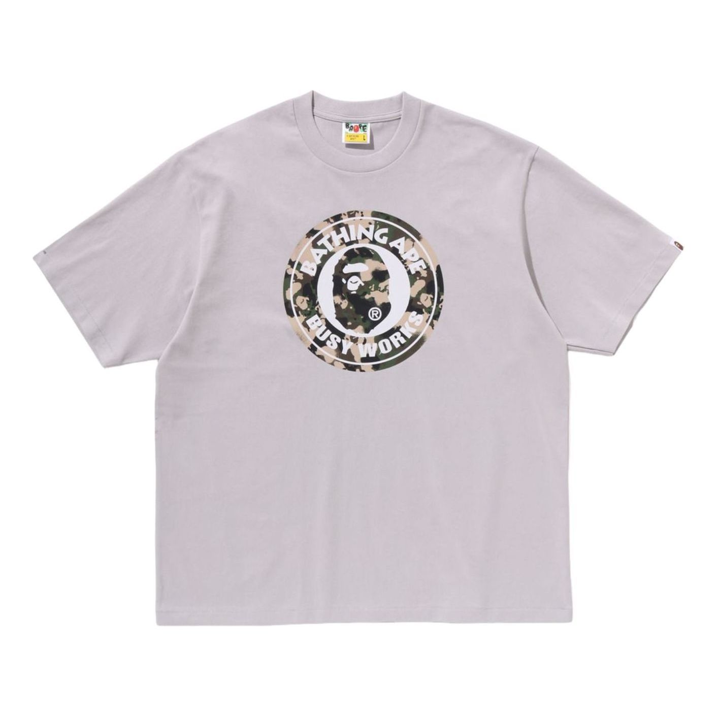 A Bathing Ape Map Camo Busy Works Relaxed Fit T-Shirt 'Gray' 1L30-110-320-GRY