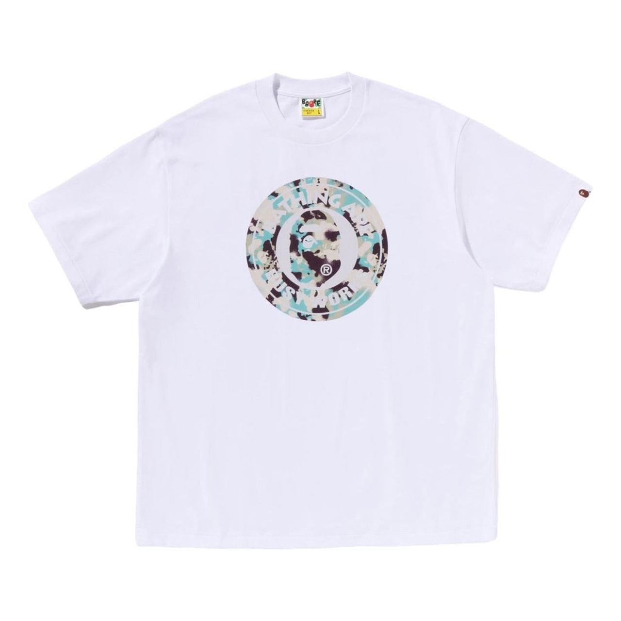 A Bathing Ape Map Camo Busy Works Relaxed Fit T-Shirt 'White' 1L30-110-320-WHT