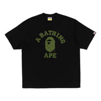 A Bathing Ape College Monogram College Relaxed Fit T-Shirt 'Black' 1L30-110-322-BLK