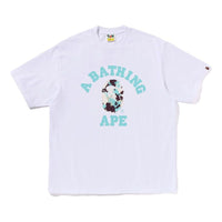 A Bathing Ape Map Camo Collge Relaxed Fit T-Shirt 'White' 1L30-110-323-WHT