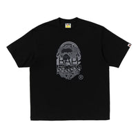 A Bathing Ape Multi Logo Ape Head Relaxed Fit T-Shirt 'Black' 1L30-110-332-BLK