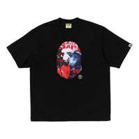 A Bathing Ape Photo Print Ape Head Relaxed Fit T-Shirt 'Black' 1L30-110-333-BLK