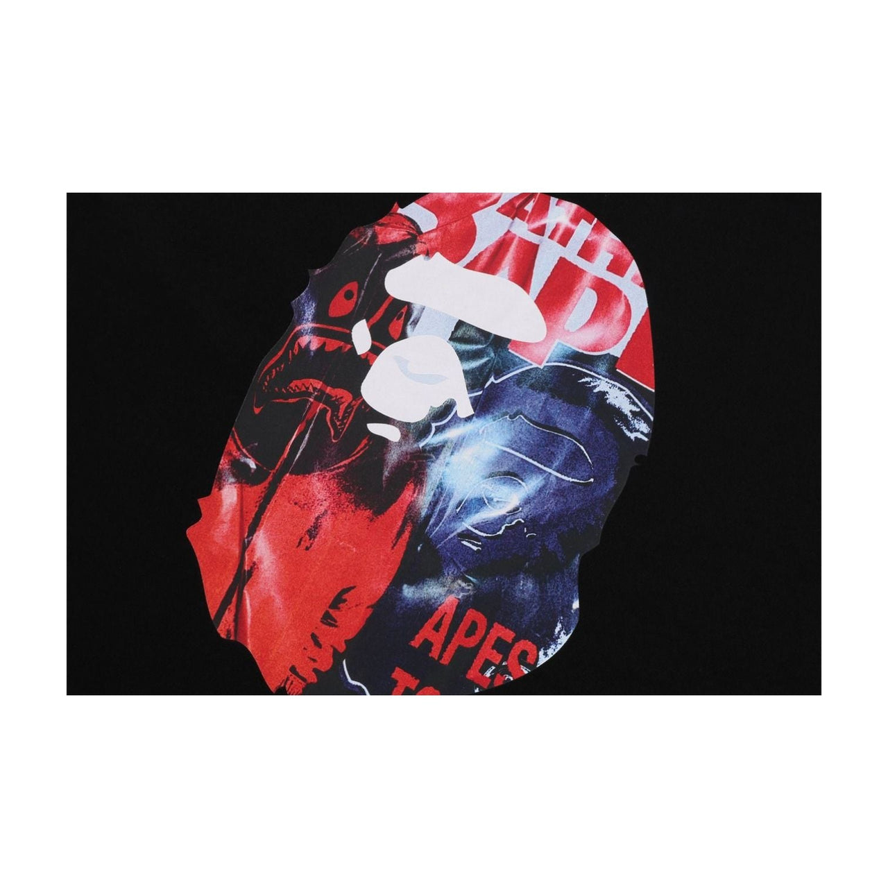 A Bathing Ape Photo Print Ape Head Relaxed Fit T-Shirt 'Black' 1L30-110-333-BLK
