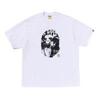 A Bathing Ape Photo Print Ape Head Relaxed Fit T-Shirt 'White' 1L30-110-333-WHT