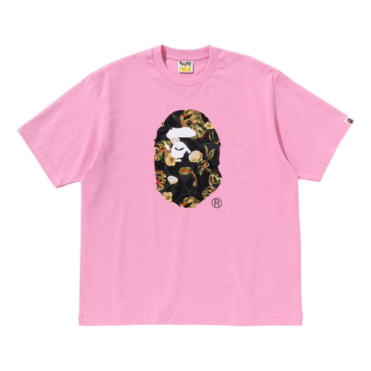 A Bathing Ape Vacation Pattern Ape Head Relaxed Fit T-Shirt 'Pink' 1L30-110-335-PNK