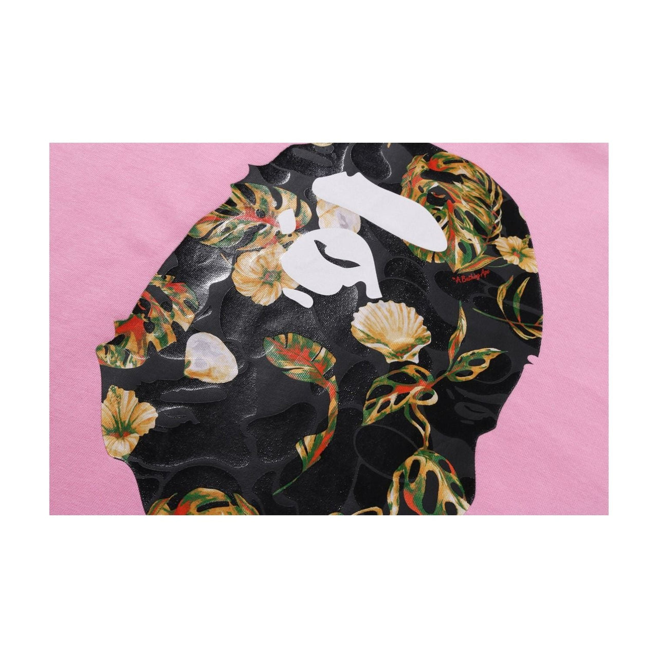 A Bathing Ape Vacation Pattern Ape Head Relaxed Fit T-Shirt 'Pink' 1L30-110-335-PNK