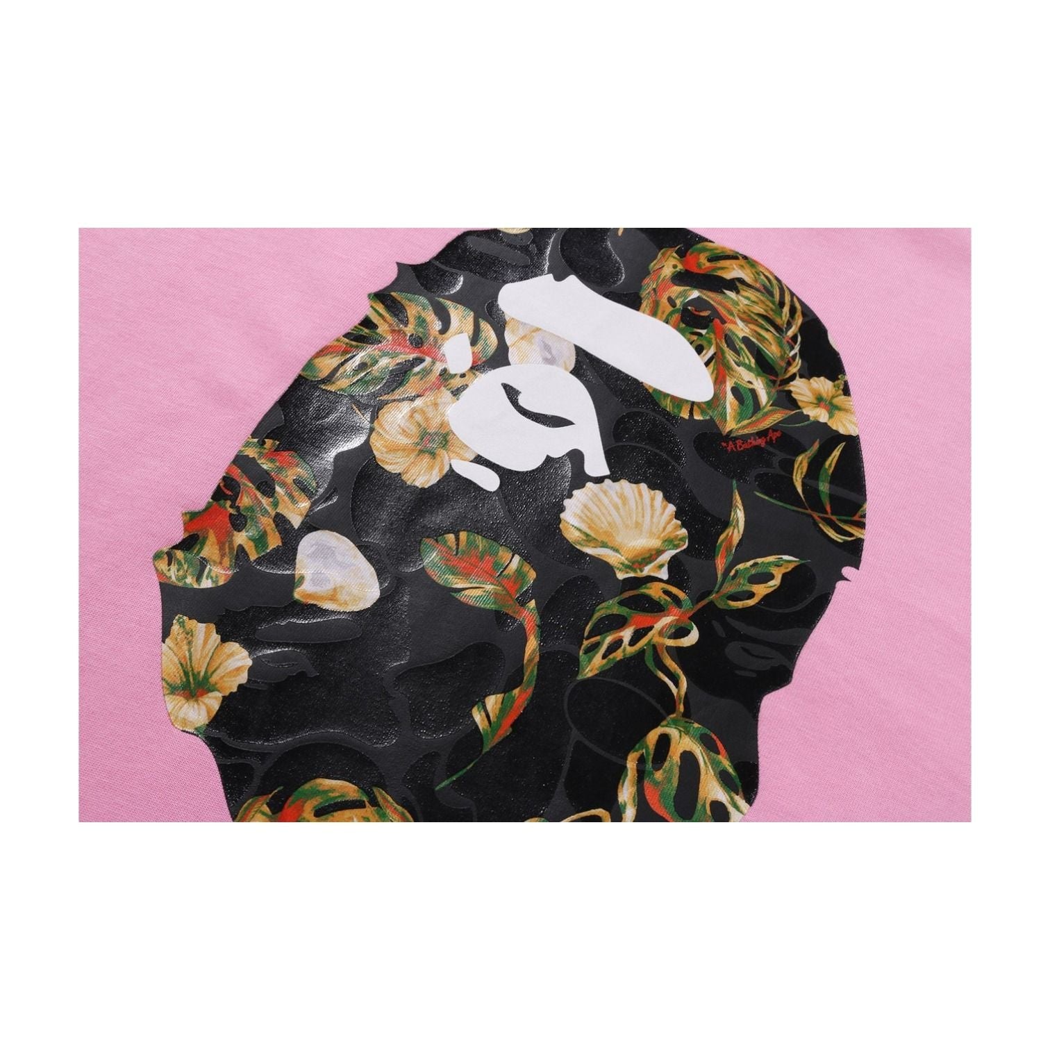 A Bathing Ape Vacation Pattern Ape Head Relaxed Fit T-Shirt 'Pink' 1L30-110-335-PNK