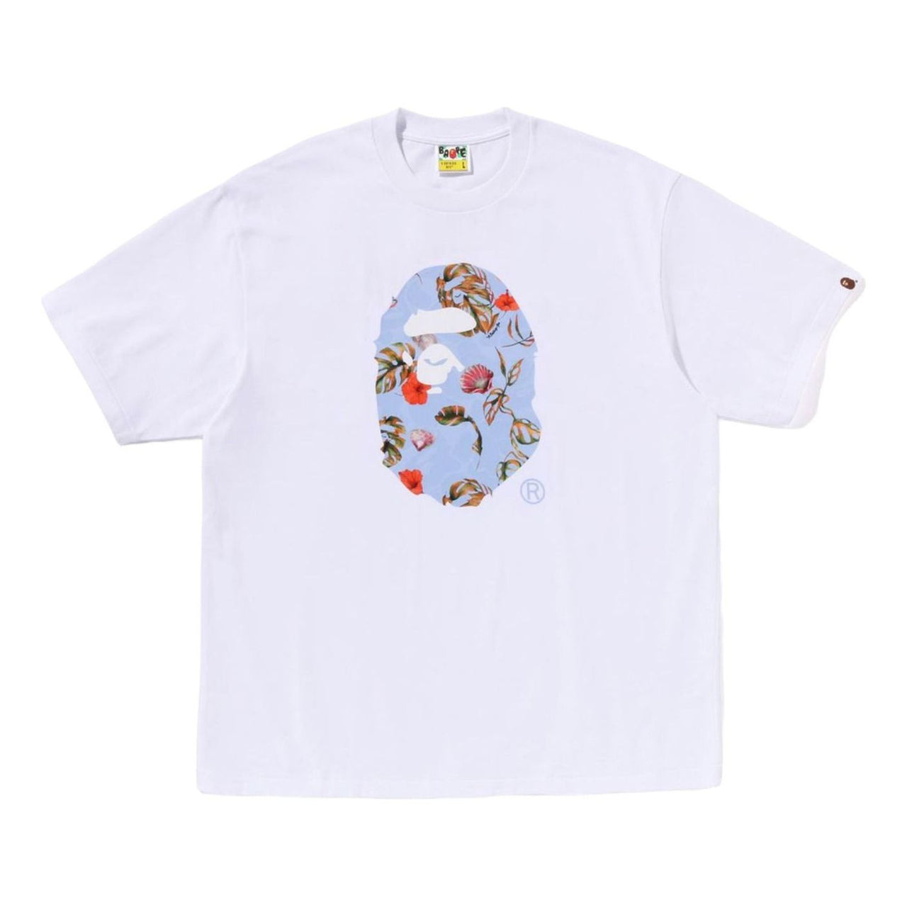 A Bathing Ape Vacation Pattern Ape Head Relaxed Fit T-Shirt 'White' 1L30-110-335-WHT