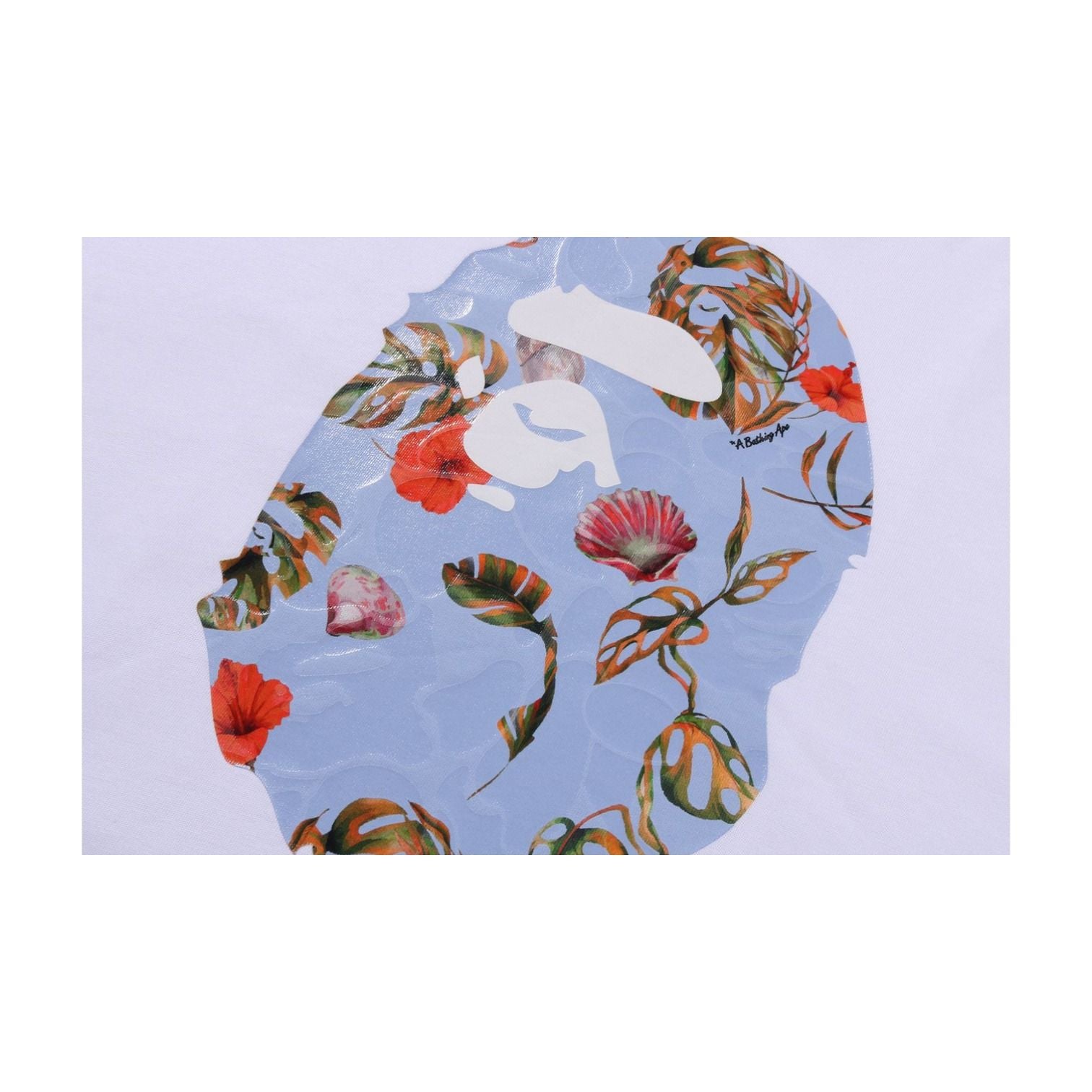 A Bathing Ape Vacation Pattern Ape Head Relaxed Fit T-Shirt 'White' 1L30-110-335-WHT