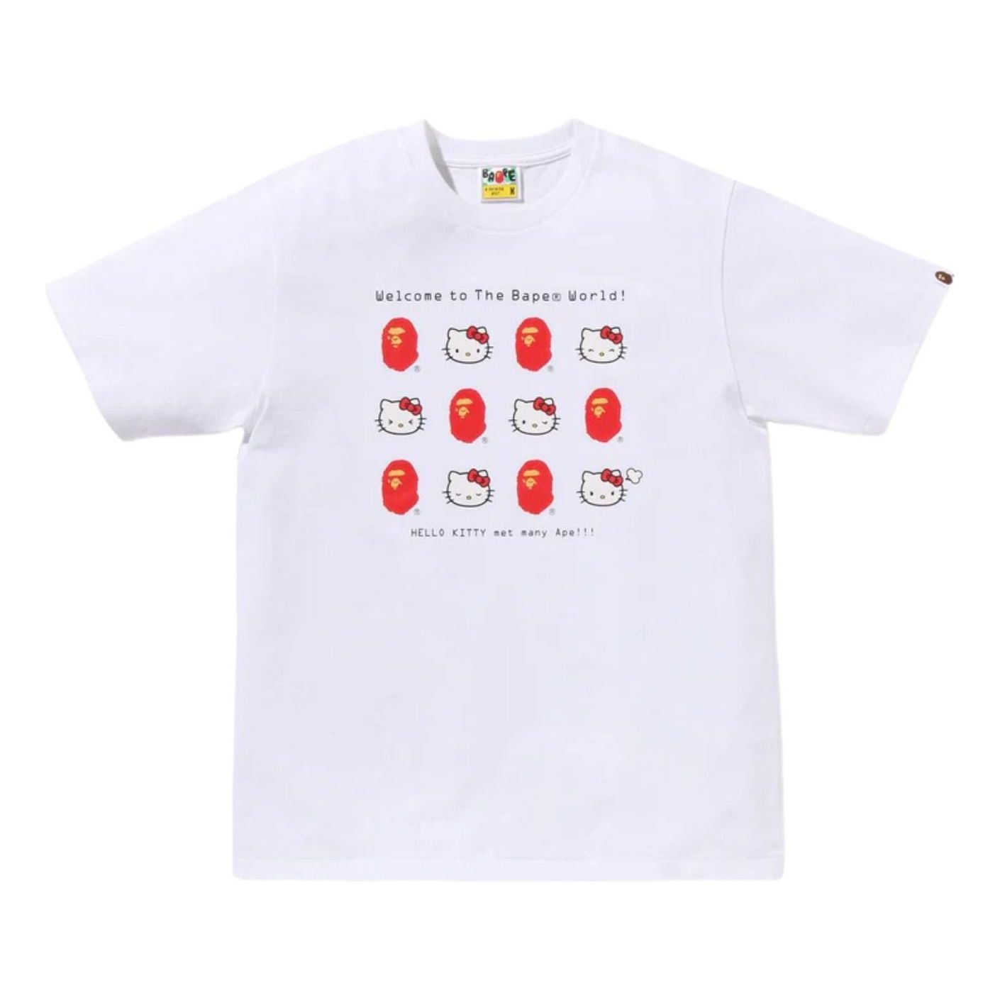 (WMNS) A BATHING APE x HELLO KITTY T-shirt 'White' 1M23-210-903-WHT