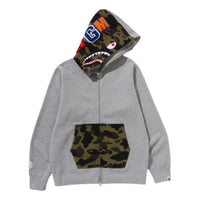 A Bathing Ape Shark Full Zip Hoodie 'Gray' 1L70-115-005-GRY