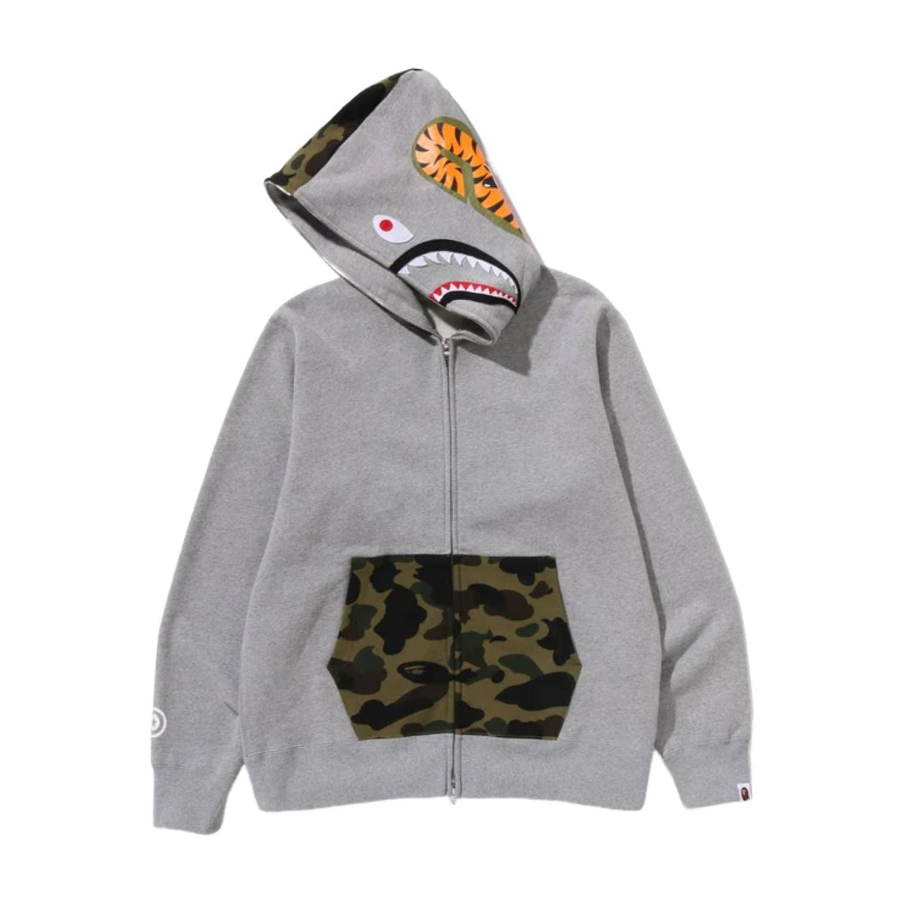 A Bathing Ape Shark Full Zip Hoodie 'Gray' 1L70-115-005-GRY