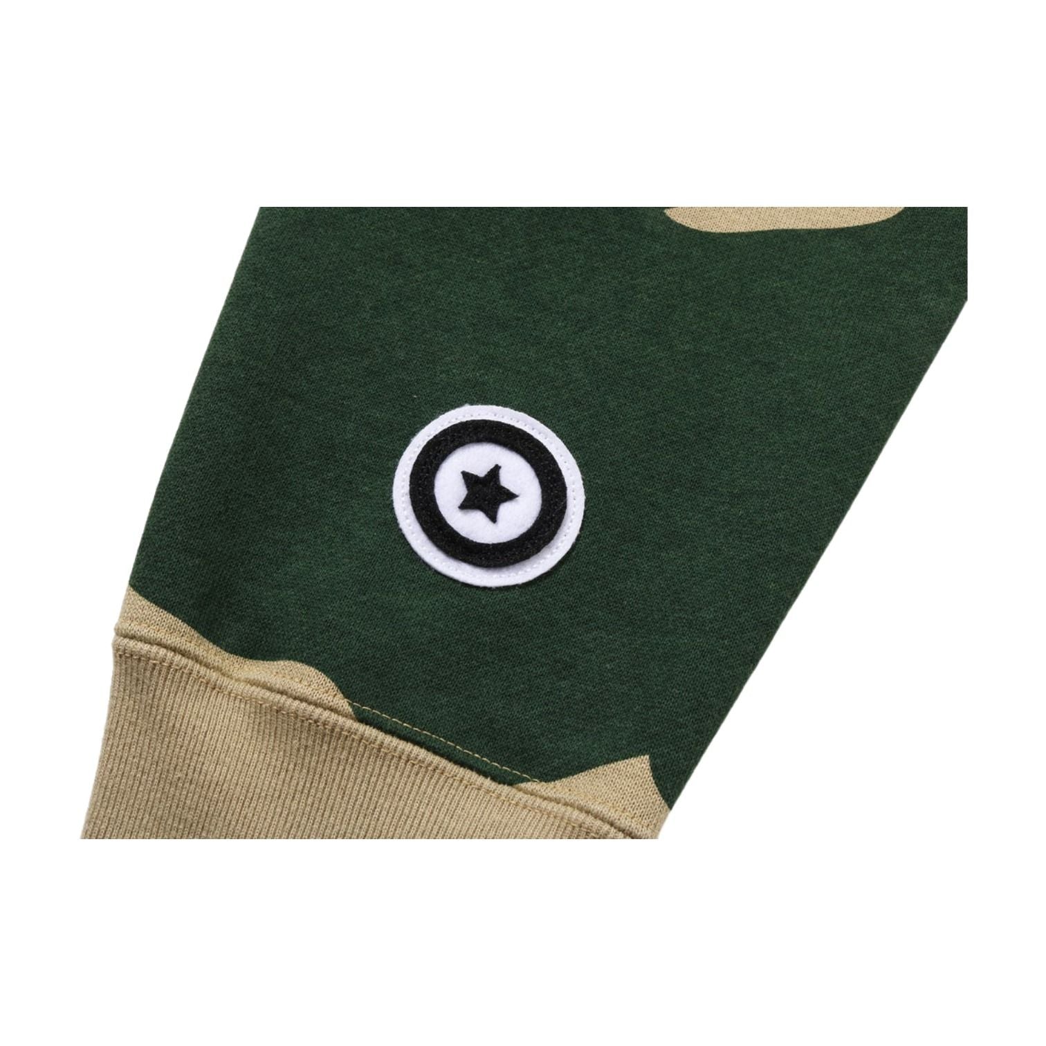 A Bathing Ape Mega ABC Camo Double Shark Relaxed Fit Full Zip Hoodie 'Green' 1L80-115-306-GRN