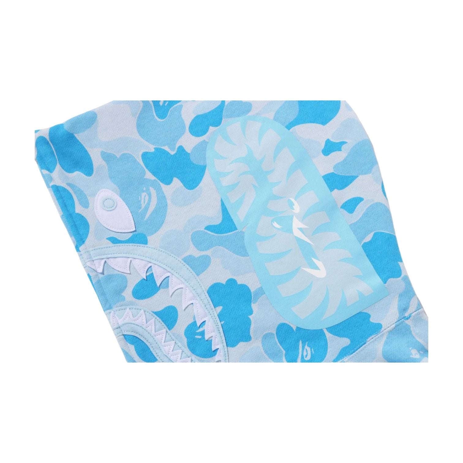 A Bathing Ape Icy Bape ABC Camo Shark Full Zip Hoodie 'Sax' 0ZXSWM001151Q