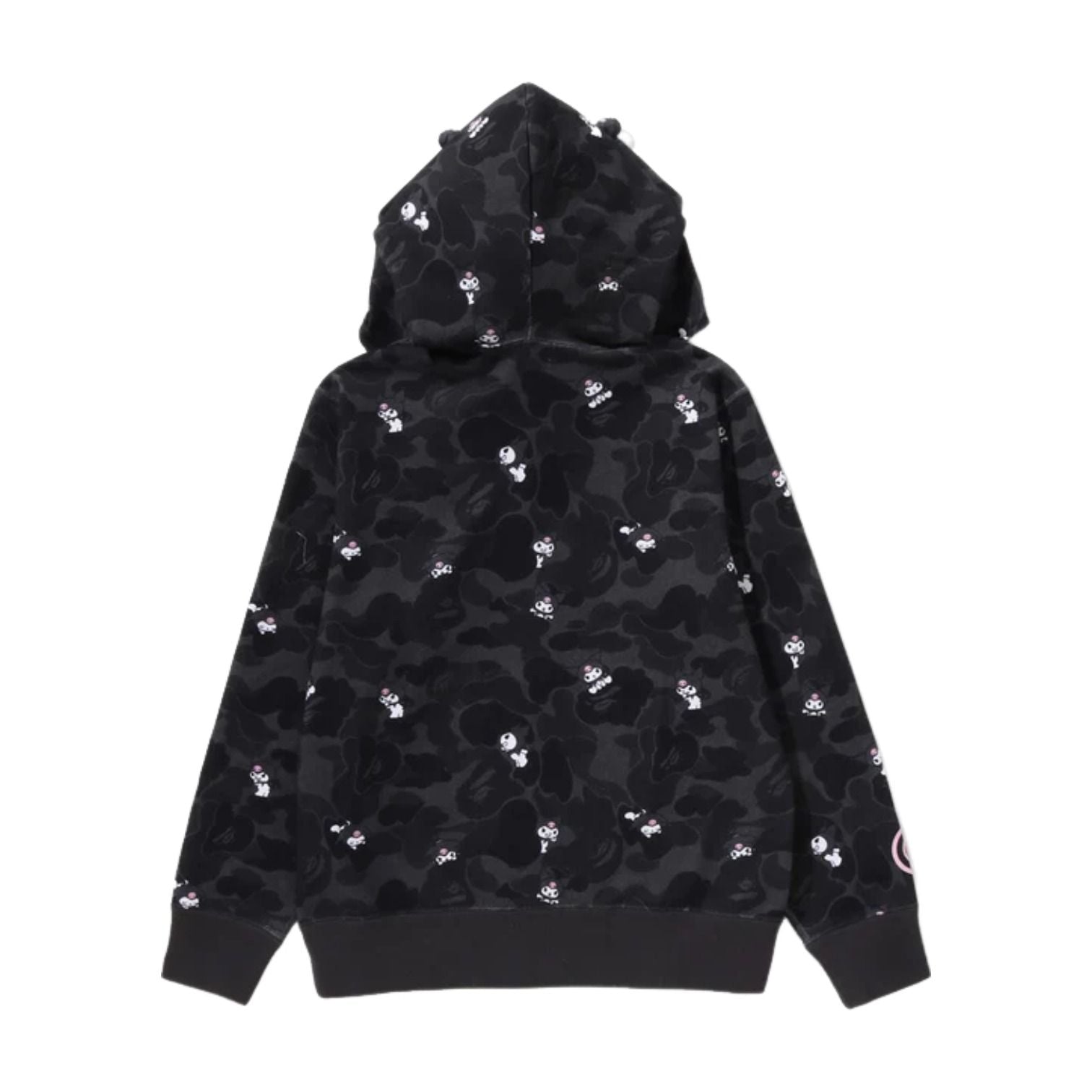 (WMNS) A Bathing Ape x Kuromi Camo Full Zip Hoodie 'Black' 1M23-215-901