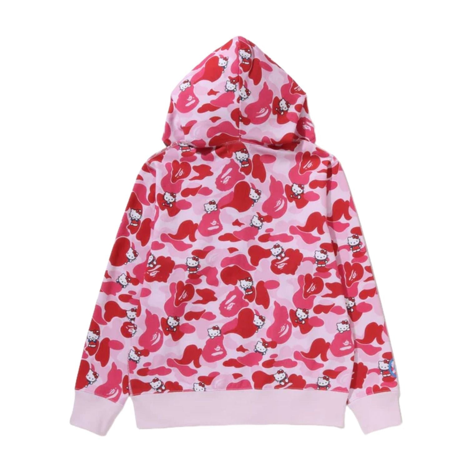 (WMNS) A Bathing Ape x HELLO KITTY Camo Full Zip Hoodie 'Pink' 1M23-215-902