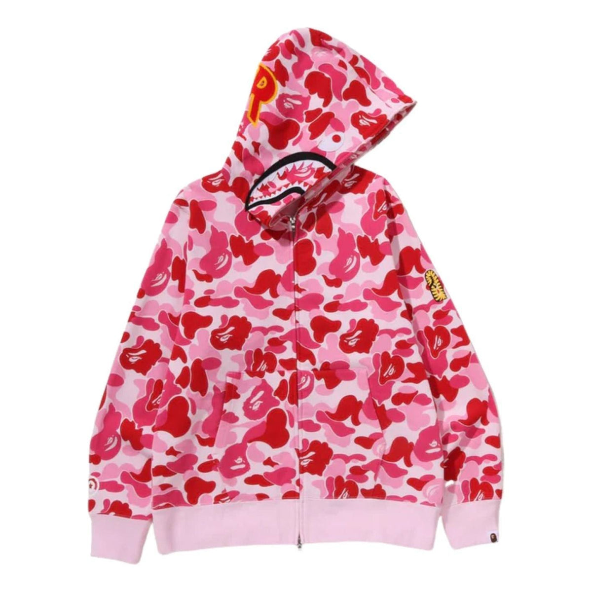 A Bathing Ape ABC Camo 2nd Shark Full Zip Hoodie 'Pink' 1M30-115-008-PNK