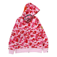 A Bathing Ape ABC Camo 2nd Shark Full Zip Hoodie 'Pink' 1M30-115-008-PNK