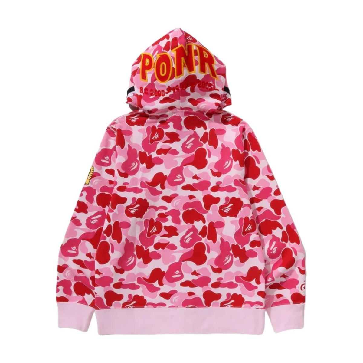 A Bathing Ape ABC Camo 2nd Shark Full Zip Hoodie 'Pink' 1M30-115-008-PNK