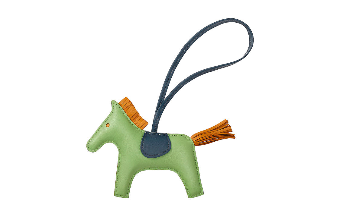 HERMES Sheepskin Pendants Unisex Avocado Green