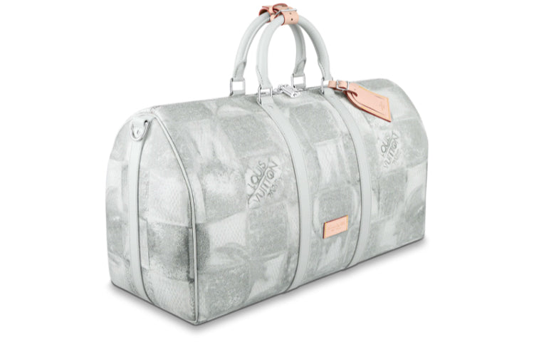 LOUIS VUITTON Keepall Bandouliere 50 Light Grey