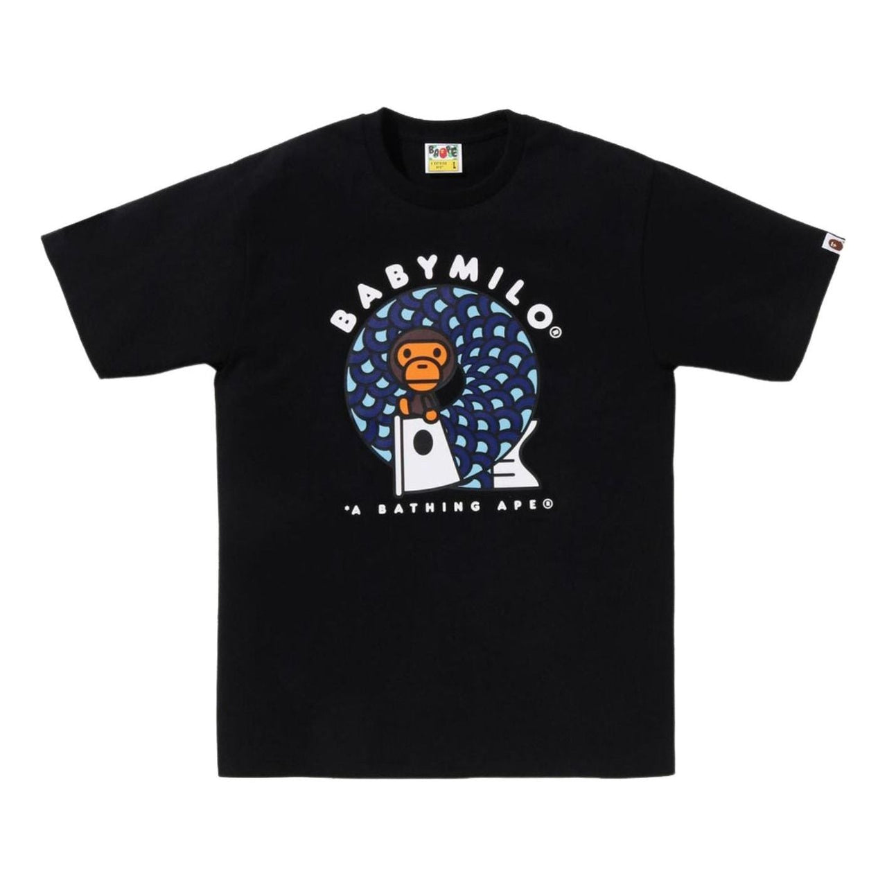 A Bathing Ape Koinobori On Baby Milo T-Shirt 'Black' 2L22-110-008-BLK