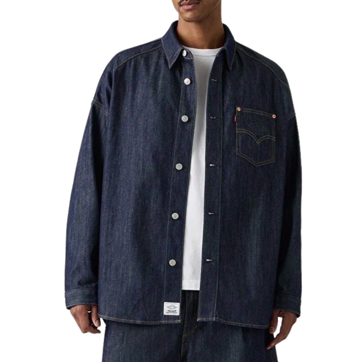 Air Jordan x LEVI'S 12oz Denim Overshirt Jacket 'Rinsed Indigo' 005FG-0000