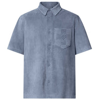 LOUIS VUITTON Short-Sleeved Suede Overshirt
