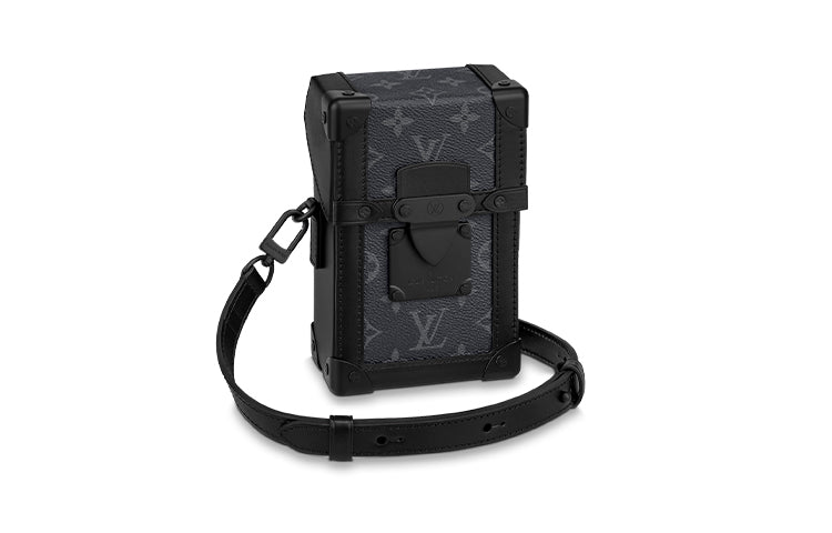 LOUIS VUITTON Trunk Vertical Cow Leather Canvas Shoulder Bag, Crossbody Bag, Wallet Regular Men's Black