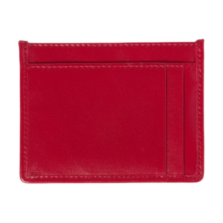 MIU MIU Matelassé Nappa Leather Card Holder Women's Red