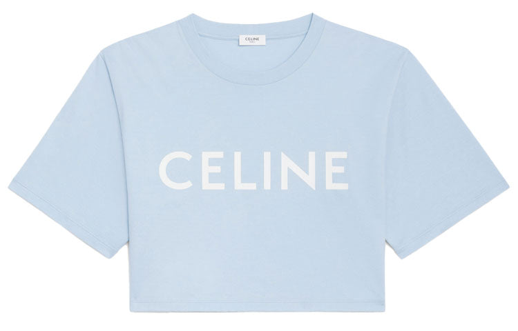 CELINE Crop Tops Women's Blue