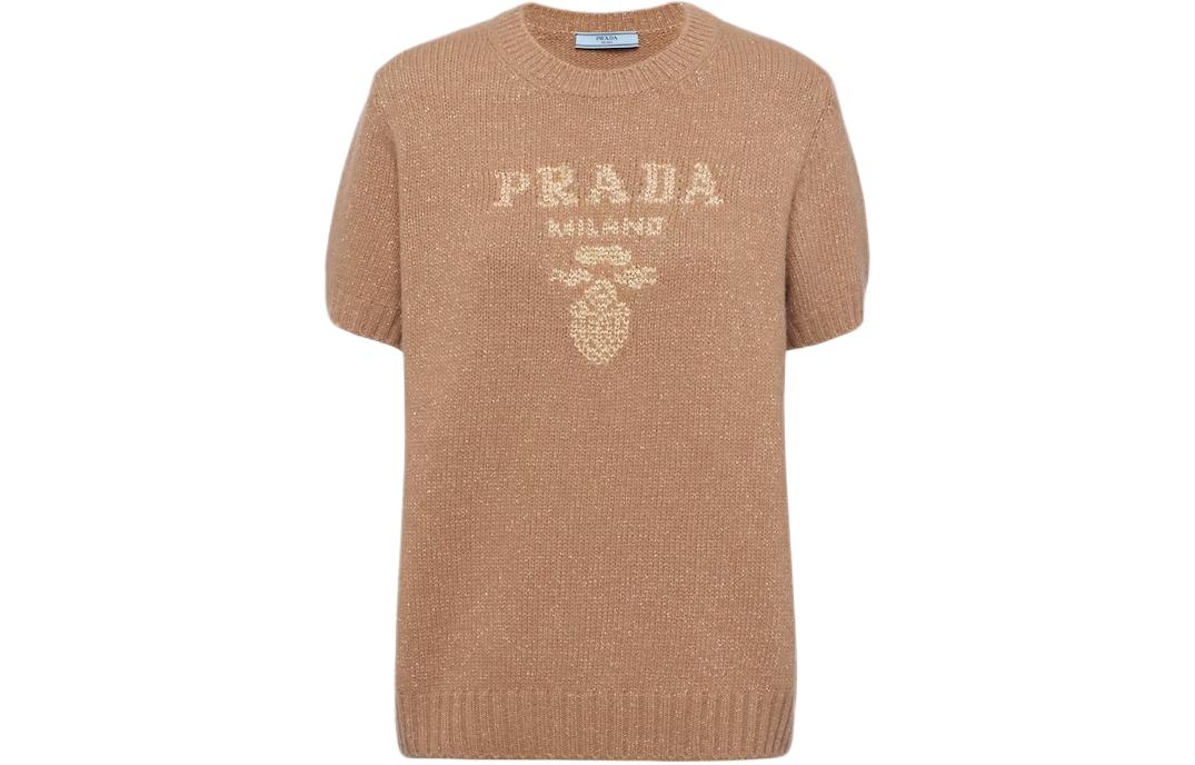 PRADA Logo Detailed Crewneck Knitted Jumper