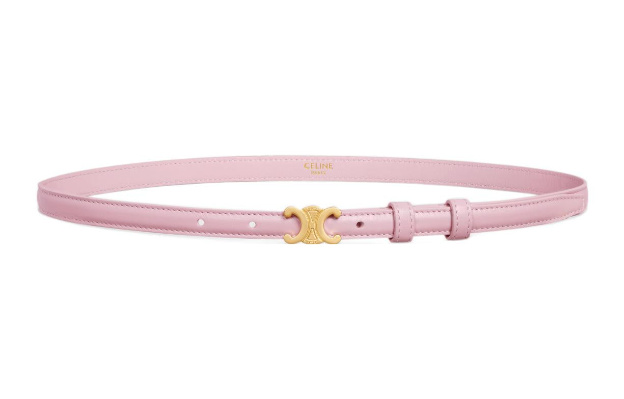 CELINE Leather Belts Women's Pink