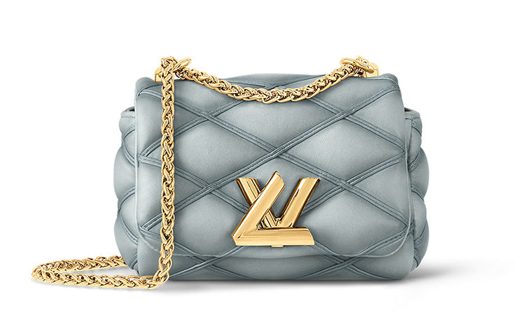 LOUIS VUITTON Leather Crossbody Bag Shoulder Bag Regular Women's Light Gray