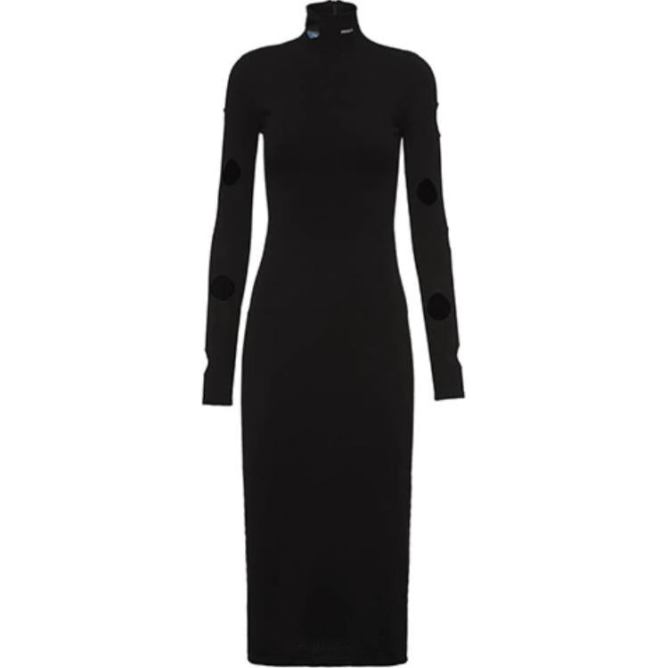 PRADA Long-Sleeved Dresses Women's Black