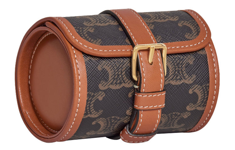 CELINE Calfskin Storage Bag Women's Tawny