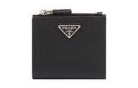 PRADA Saffiano Leather Card Holder Wallet Trumpets Men's Black