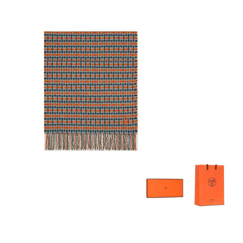 HERMES Knit Scarves Men's Multicolor