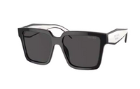PRADA Plate Frame Square Sunglasses Unisex Beige