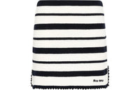 MIU MIU Casual Short Skirts Women's Black White