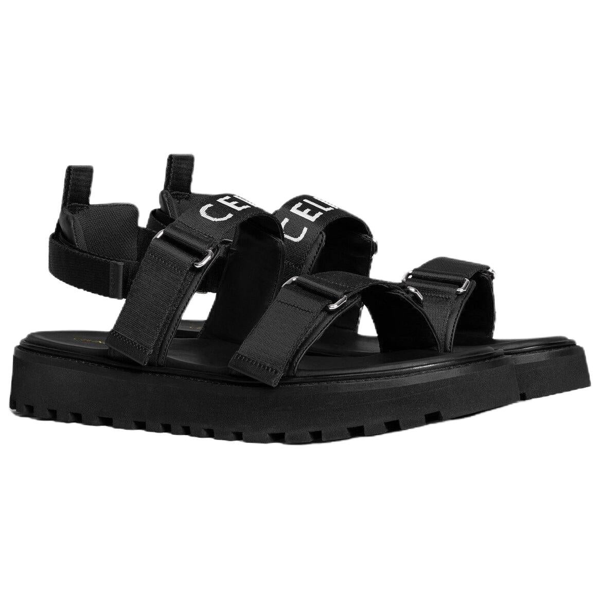 CELINE Billie Beach Sandals 3.5cm Men's Black