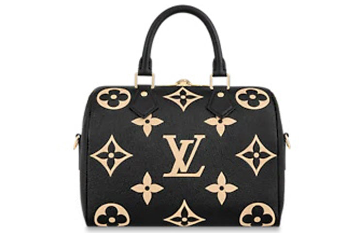 LOUIS VUITTON Speedy Bandouliere Monogram Empreinte Black/Beige