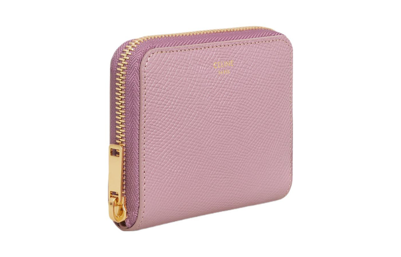 CELINE Grained Calfskin Wallet Small Size Women's Petal Pink