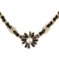 CHANEL Necklaces Women's Black/Gold